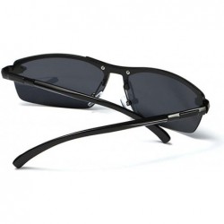 Goggle Night Polarized Sunglasses Polarized Anti - glare NightSunglasses - Black Frame Gray Color Lens - CN1850LQQWH $27.97