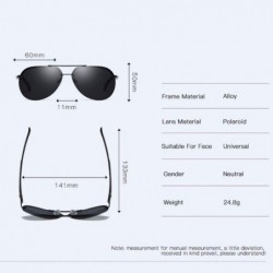 Aviator Men's Polarized Sunglasses Classic Toad Glasses Driving Glasses Driving Sunglasses - A - CZ18QCI33ON $31.46