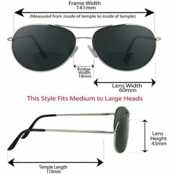 Aviator Dark Tinted Bifocal Aviator Sunglass Readers Wide Frame Metal Wire - 2 Pairs Silver - CE192AHH43Y $20.78