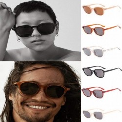 Round Sunglasses Protection Polarized Fashion - Brown - C81964935LI $11.39