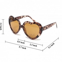 Square 10 Pack Heart Shaped Sunglasses for Women Party Favors Eyewear Multiple Choice - Leopard - CN18U0ASI4R $18.94