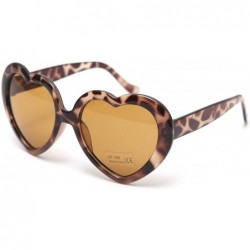 Square 10 Pack Heart Shaped Sunglasses for Women Party Favors Eyewear Multiple Choice - Leopard - CN18U0ASI4R $18.94