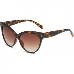 Cat Eye Women Round Cat Eye Sunglasses - Tortoise - C218TLMQYHN $11.34