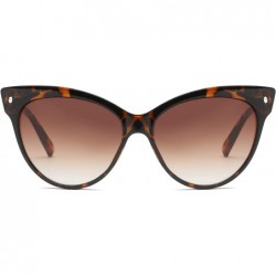 Cat Eye Women Round Cat Eye Sunglasses - Tortoise - C218TLMQYHN $11.34