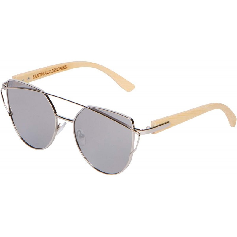 Cat Eye Bamboo Wood Sunglasses for Men and Women - Cat Eye Modern Wooden Sunglasses - Gray - CN18WMD8QAU $18.24