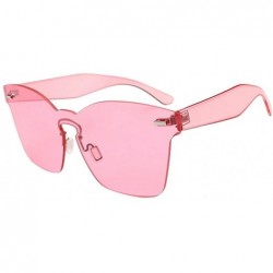 Sport Sun Blinkers Women Unisex Fashion Chic Shades Acetate Frame UV Glasses Sunglasses - Pink - CU18NAOM2LH $16.64
