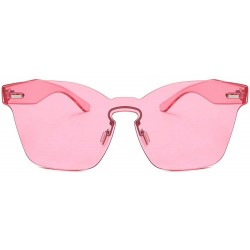 Sport Sun Blinkers Women Unisex Fashion Chic Shades Acetate Frame UV Glasses Sunglasses - Pink - CU18NAOM2LH $9.09