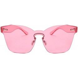 Sport Sun Blinkers Women Unisex Fashion Chic Shades Acetate Frame UV Glasses Sunglasses - Pink - CU18NAOM2LH $9.09