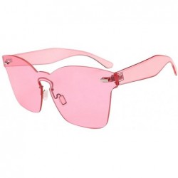 Sport Sun Blinkers Women Unisex Fashion Chic Shades Acetate Frame UV Glasses Sunglasses - Pink - CU18NAOM2LH $9.09