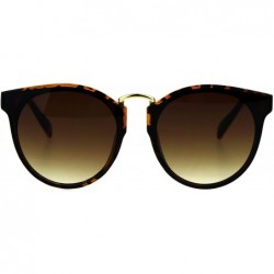 Rectangular Hipster Plastic Horned Rim Mens Metal Bridge Sunglasses - Tortoise Brown - CL18688ZGGS $22.11
