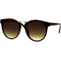 Rectangular Hipster Plastic Horned Rim Mens Metal Bridge Sunglasses - Tortoise Brown - CL18688ZGGS $10.42