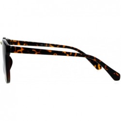 Rectangular Hipster Plastic Horned Rim Mens Metal Bridge Sunglasses - Tortoise Brown - CL18688ZGGS $10.42