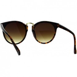 Rectangular Hipster Plastic Horned Rim Mens Metal Bridge Sunglasses - Tortoise Brown - CL18688ZGGS $10.42