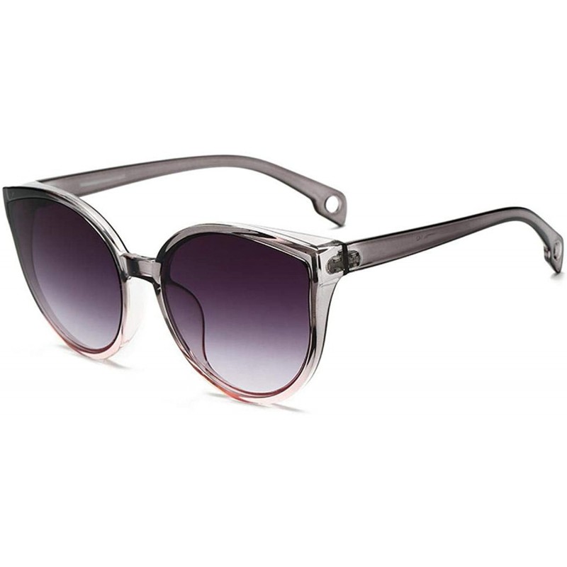 Oval Sunglasses Cat Eye Women Men Sun Glasses Eyewear Eyeglasses Plastic Frame Clear Lens UV400 Shade Driving - C3 - CC198524...
