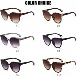 Oval Sunglasses Cat Eye Women Men Sun Glasses Eyewear Eyeglasses Plastic Frame Clear Lens UV400 Shade Driving - C3 - CC198524...