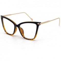 Rectangular Sunglasses - Butterfly Side Cat Eye Frame Flat Lenses Sun Glasses for Men/Women Unisex Street Beat Eyewear - CM18...