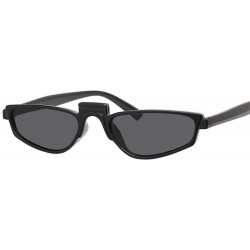 Aviator Small Cat Eye Square Sunglasses Women Brand Designer Retro Cateyes Black Gray - White Gray - CM18Y2OQ8TH $9.59