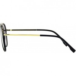 Aviator Unisex Retro Fashion Sunglasses Racer Aviators Metal Plastic Frame UV 400 - Matte Black (Smoke/Lightly Mirrored) - C1...