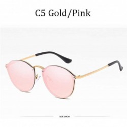 Aviator Luxury Brand Women Round Sunglasses Male Female Metal Frame G15 Lens 58051 C1 - 58051 C5 - C018YZUALNW $18.33