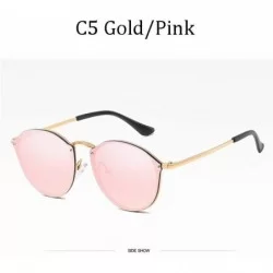 Aviator Luxury Brand Women Round Sunglasses Male Female Metal Frame G15 Lens 58051 C1 - 58051 C5 - C018YZUALNW $18.33