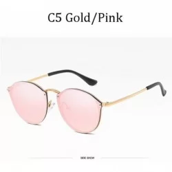 Aviator Luxury Brand Women Round Sunglasses Male Female Metal Frame G15 Lens 58051 C1 - 58051 C5 - C018YZUALNW $11.89