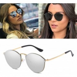 Aviator Luxury Brand Women Round Sunglasses Male Female Metal Frame G15 Lens 58051 C1 - 58051 C5 - C018YZUALNW $11.89