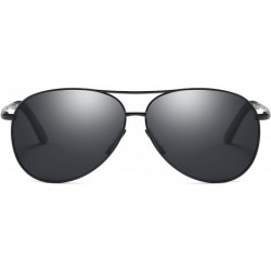 Aviator Sunglasses for Women Men Polarized Classic Sunglasses UV400 Metal Men's Fashion Retro Wayfarer Driving Sunglasses - C...