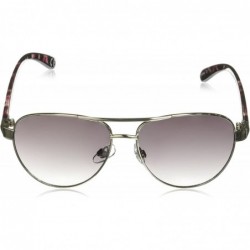 Aviator Women's Bewitching Aviator Sunglasses - Silver/Smoke Gradient - CD12O1YL8J8 $13.72