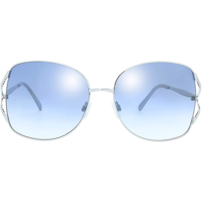Oval Classic Crystal Elegant Women Beauty Design Sunglasses Gift Box - L141-silver - C918M0TGISY $17.32