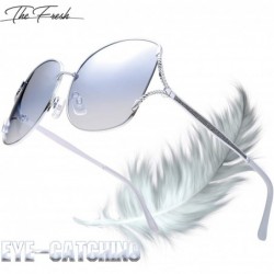 Oval Classic Crystal Elegant Women Beauty Design Sunglasses Gift Box - L141-silver - C918M0TGISY $17.32