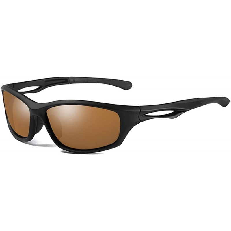 Aviator Polarized Aviator Sunglasses Eyewear Outdoor - Brown - C2187Q3RGWT $19.41