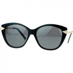 Butterfly Retro Arrow Trim Designer Fashion Butterfly Sunglasses - Black Gold - C7121V6NP05 $10.53