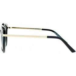 Butterfly Retro Arrow Trim Designer Fashion Butterfly Sunglasses - Black Gold - C7121V6NP05 $10.53