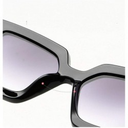 Oversized One-piece Cat Eye Sunglasses Women Gradient Lens Retro Mirror Rimless Sun Glasses Vintage Travel Eyewear UV400 - C1...