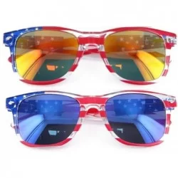 Wayfarer Men Women Sunglasses Pop Color Frame Mirror Lens Gift Box Set - Style 1 - CC11KRVDI5D $20.45