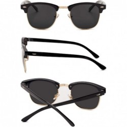 Oval Fashion Semi RimlPolarized Sunglasses Men Women Half Frame Sun Glasses Classic Oculos De Sol UV400 - CP19854L0OX $17.96