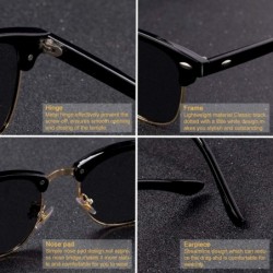 Oval Fashion Semi RimlPolarized Sunglasses Men Women Half Frame Sun Glasses Classic Oculos De Sol UV400 - CP19854L0OX $17.96