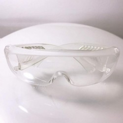 Square 1/2 Pcs Clear Safety Glasses Protective Eyewear Transparent Frame - 1pc - CT198D2XAES $8.99