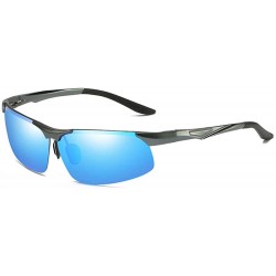 Aviator Men's Aluminum Magnesium Polarizing Sunglasses Half-frame Driving Sunglasses Outdoor Riding Sunglasses - E - CS18Q6ZM...