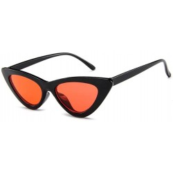 Goggle Cat Eye Sunglasses Vintage Mod Style Retro Sunglasses - Black Red - CD18CMSN3HM $33.52
