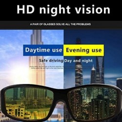 Oval Day Night Driving Glasses Fit Over glasses for Men & Women Anti Glare Polarized Lens - C4194H5L6KC $13.99