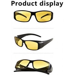 Oval Day Night Driving Glasses Fit Over glasses for Men & Women Anti Glare Polarized Lens - C4194H5L6KC $13.99