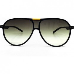 Oversized 3227 Premium Oversized XL Flat Aviator Tinted Sunglass Womens Mens - Yellow Point - CN18I62YGX4 $12.73