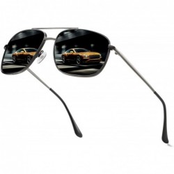 Sport Pilot Polarized Sunglasses For Men or Women 100% UV Protection 9507 - C2 Gray Frame/ Gray Lens - C818RTWELON $35.76