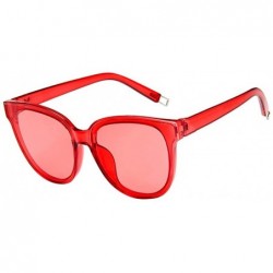 Oversized Glasses- Fashion Womens Ladies Designer Oversized Flat Top Cat Eye Mirrored Sunglasses - 4197h - CX18RS694HZ $17.69