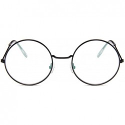 Round Fashion Round Vintage Glasses Frame Women Lunette Metal Clear Lens Optical Transparent Female Mirror Plain - CL1985GC9A...