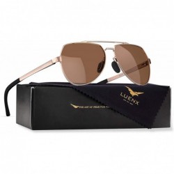 Aviator Mens Aviator Sunglasses Polarized Women UV 400 Protection - 04-brown / Non Mirror(larger Size) - CP12O41GHF9 $20.02