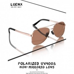 Aviator Mens Aviator Sunglasses Polarized Women UV 400 Protection - 04-brown / Non Mirror(larger Size) - CP12O41GHF9 $20.02