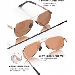 Aviator Mens Aviator Sunglasses Polarized Women UV 400 Protection - 04-brown / Non Mirror(larger Size) - CP12O41GHF9 $20.02