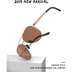 Aviator Mens Aviator Sunglasses Polarized Women UV 400 Protection - 04-brown / Non Mirror(larger Size) - CP12O41GHF9 $20.02